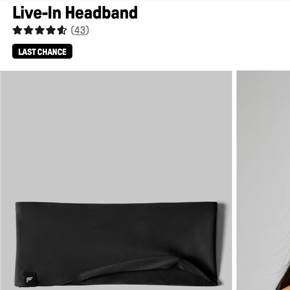 Fabletics live-in headband black